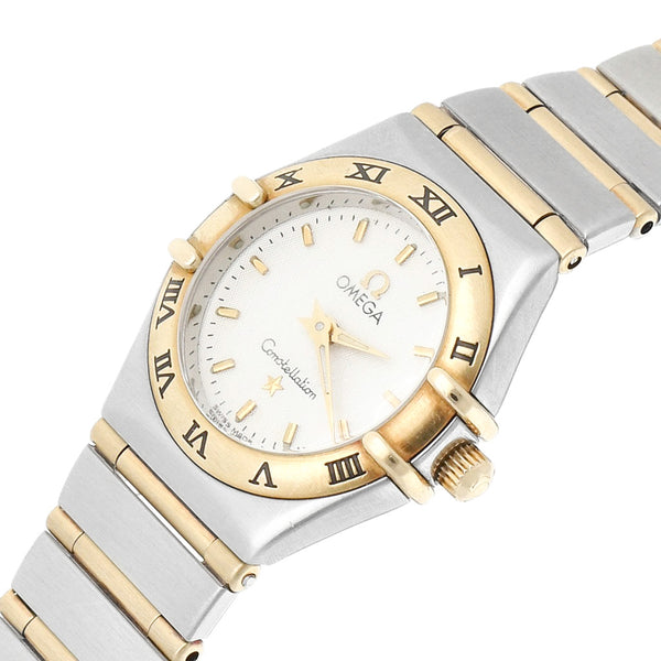 Reloj Omega para dama modelo Constellation vistas en oro amarillo 18 kilates.