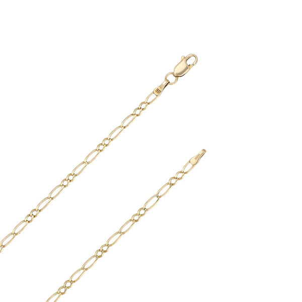 Collar eslabón combinado y dije hueco motivo Buda en oro amarillo 14 kilates.