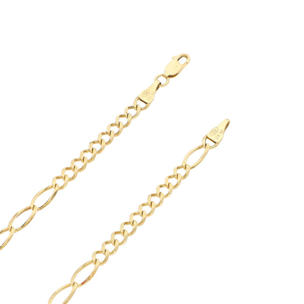 Collar de diez eslabones por siete en oro amarillo 14 kilates.