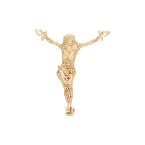 Cristo labrado en oro amarillo 14 kilates.