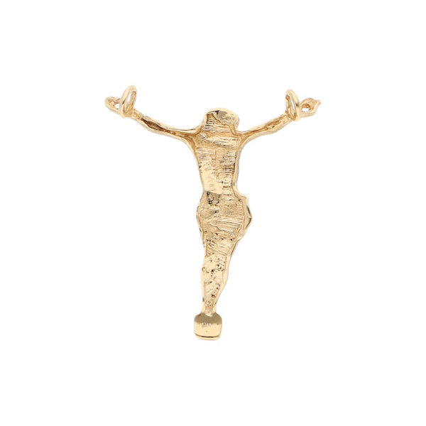 Cristo labrado en oro amarillo 14 kilates.