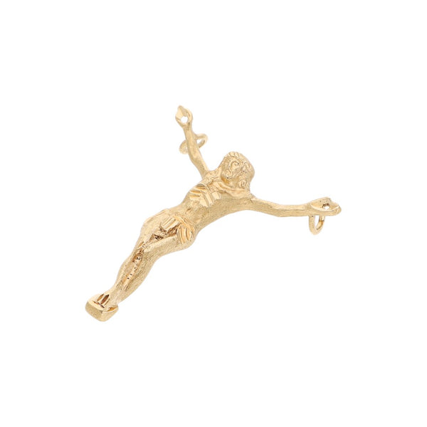 Cristo labrado en oro amarillo 14 kilates.