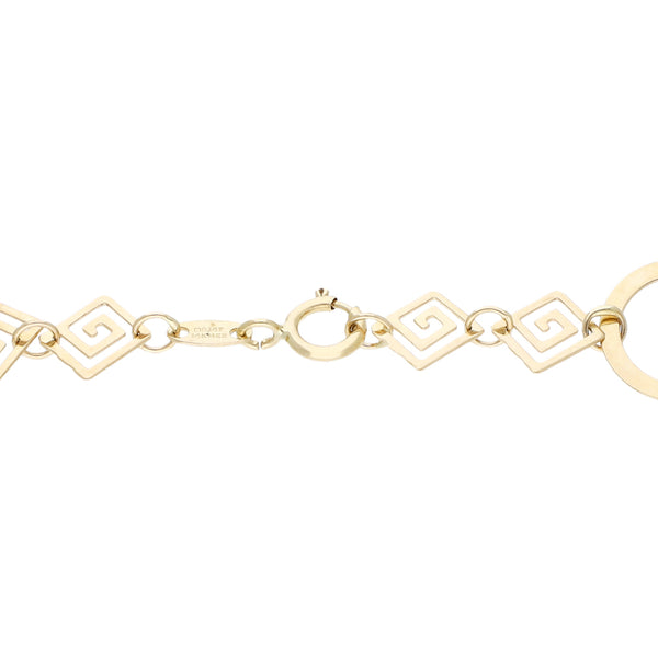 Pulsera eslabón laminado en oro amarillo 14 kilates.