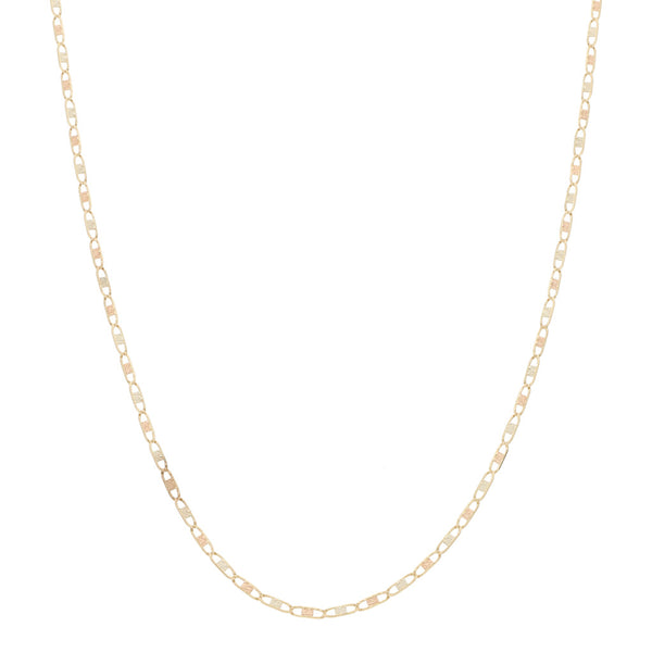 Collar eslabón nudo marino en oro amarillo 14 kilates.