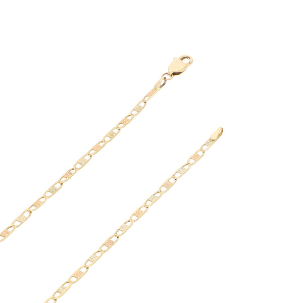 Collar eslabón nudo marino en oro amarillo 14 kilates.