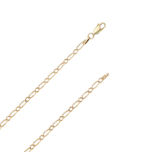 Collar eslabón combinado en oro amarillo 14 kilates.