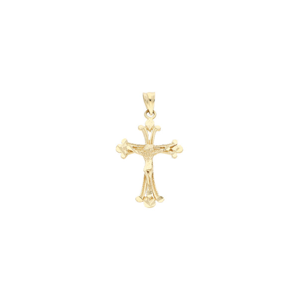 Crucifijo calado en oro amarillo 14 kilates.
