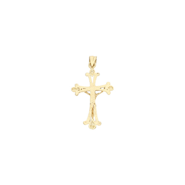 Crucifijo calado en oro amarillo 14 kilates.