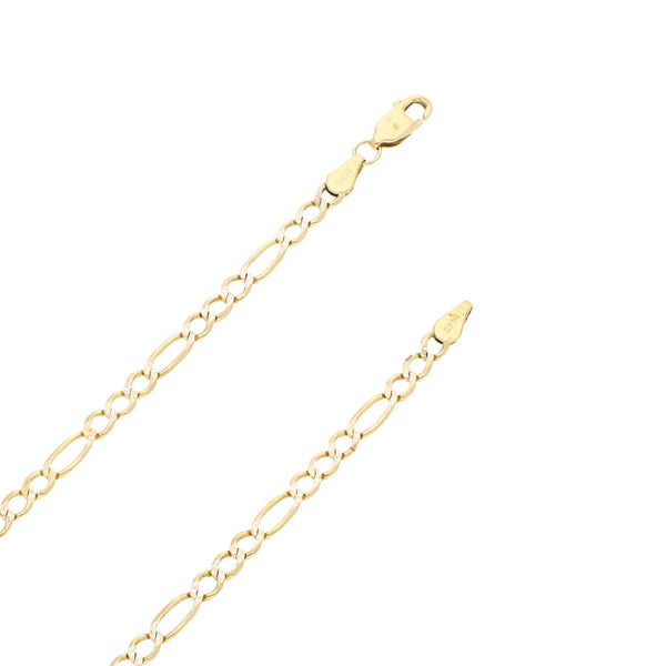 Collar de tres eslabones por uno platinado en oro amarillo 14 kilates.