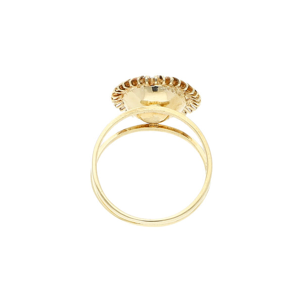 Anillo diseño especial en oro amarillo 14 kilates.