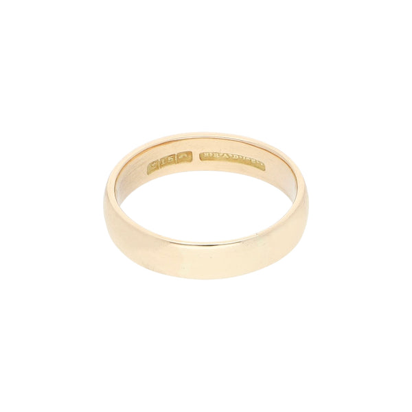 Argolla lisa en oro amarillo 15 kilates.