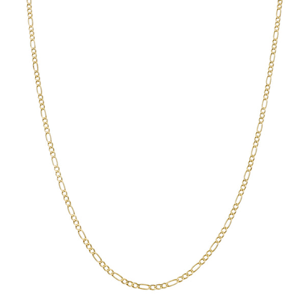 Collar de tres eslabones por una en oro amarillo 14 kilates.