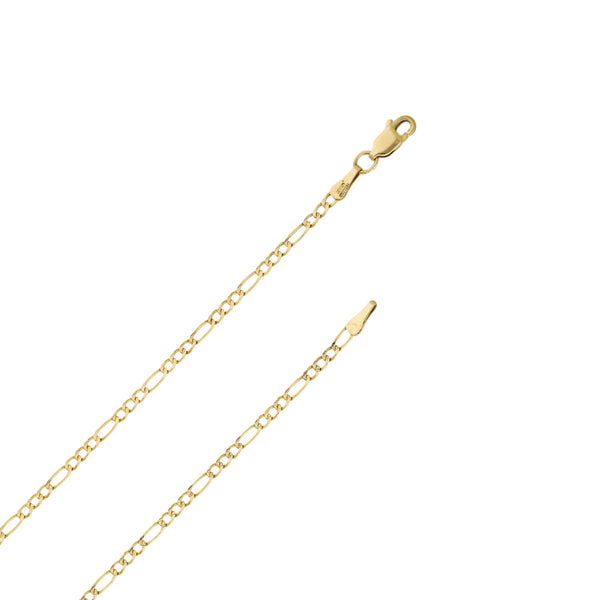 Collar de tres eslabones por una en oro amarillo 14 kilates.