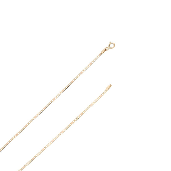 Collar eslabón nudo marino en oro amarillo 14 kilates.