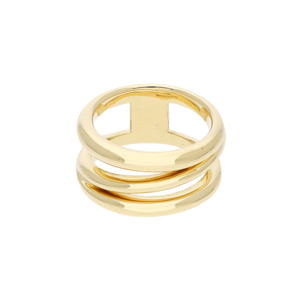 Argolla estilizada firma Tiffany & Co. colección Diagonal en oro amarillo 18 kilates.