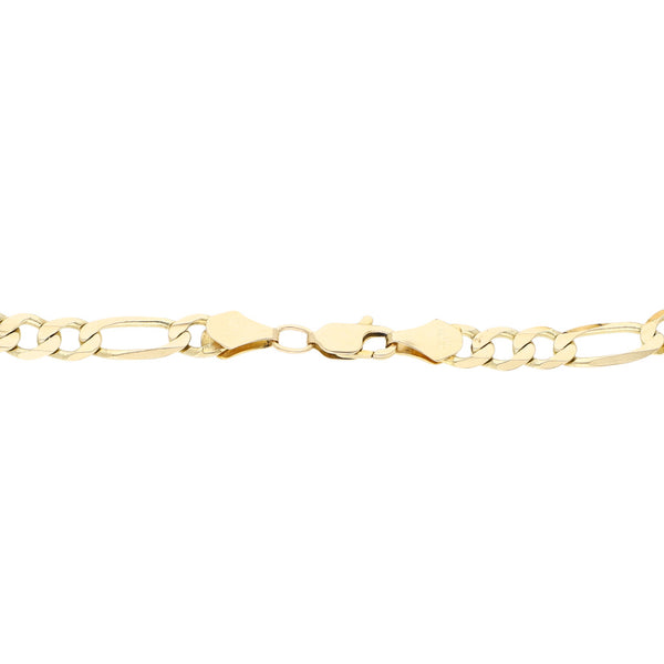 Pulsera de tres eslabones por uno en oro amarillo 14 kilates.