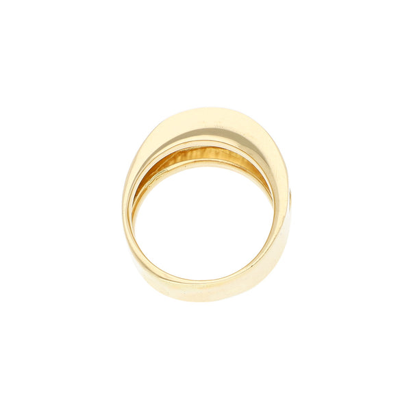 Anillo laminado en oro amarillo 14 kilates.