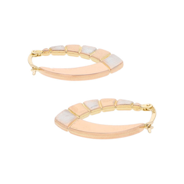 Arracadas diseño especial en oro rosa 14 kilates.