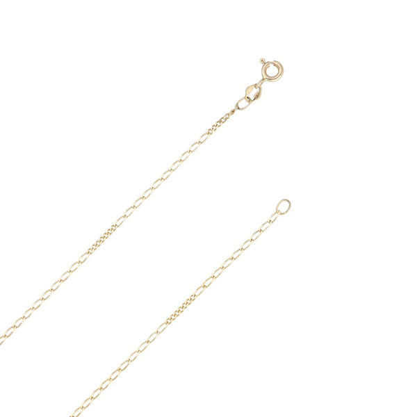Collar de diez eslabones por siete en oro amarillo 14 kilates.