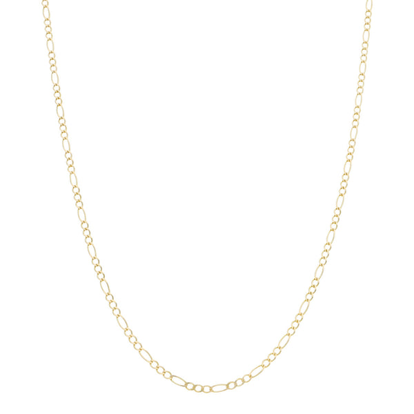 Collar de tres eslabones por uno en oro amarillo 14 kilates.