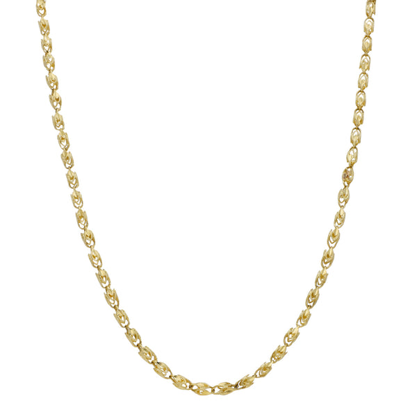 Collar eslabón calado en oro amarillo 14 kilates.