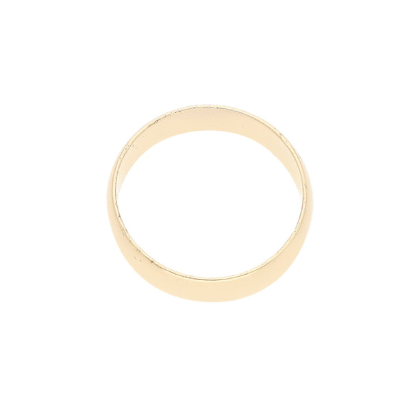 Argolla lisa en oro amarillo 14 kilates.