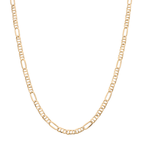 Collar eslabón combinado en oro amarillo 14 kilates.