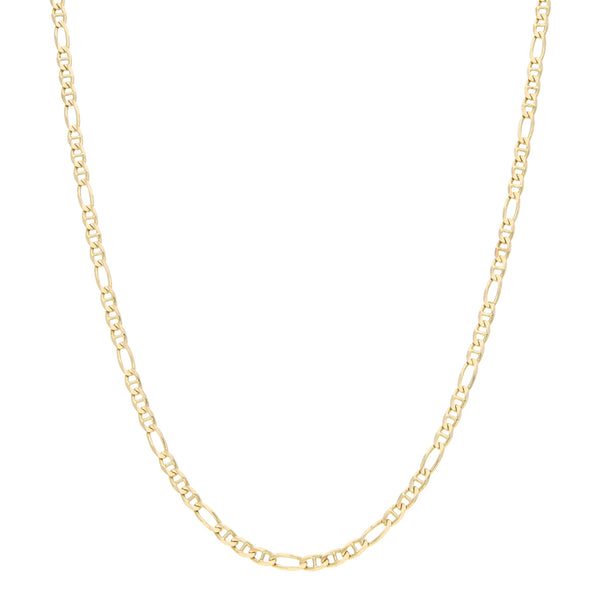 Collar eslabón combinado en oro amarillo 14 kilates.