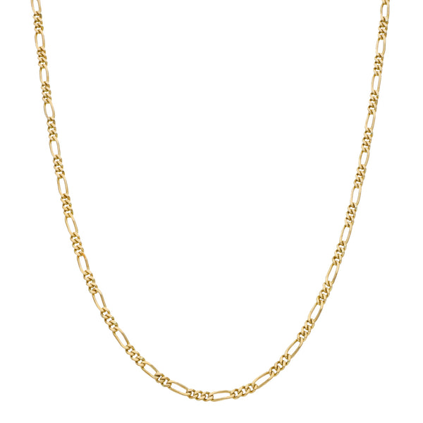 Collar de tres eslabones por uno en oro amarillo 14 kilates.