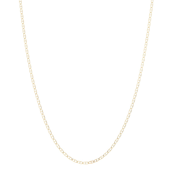 Collar eslabón nudo marino en oro amarillo 14 kilates.