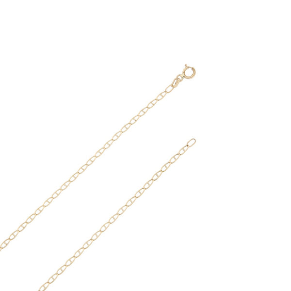 Collar eslabón nudo marino en oro amarillo 14 kilates.