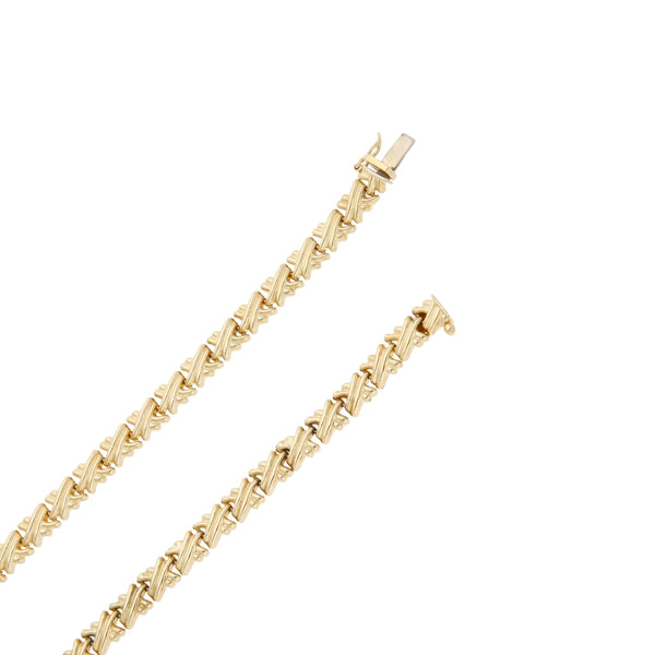 Gargantilla eslabón articulado en oro amarillo 14 kilates.