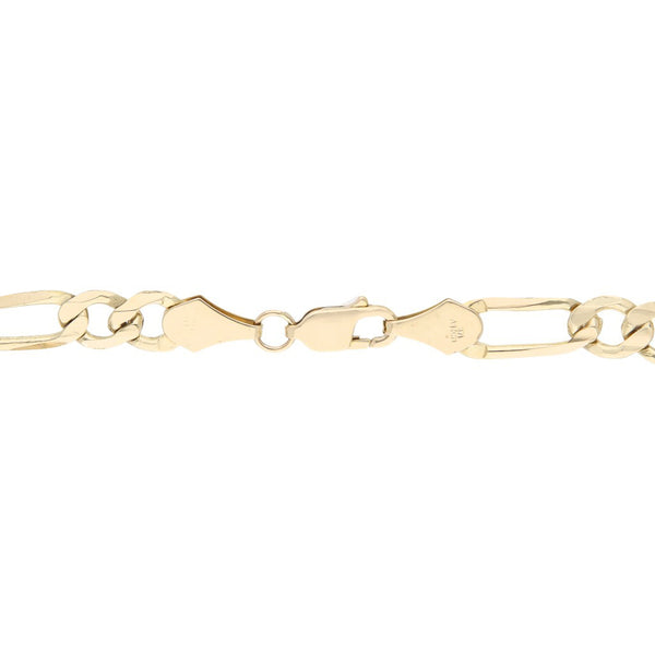 Pulsera de tres eslabones por uno en oro amarillo 14 kilates.