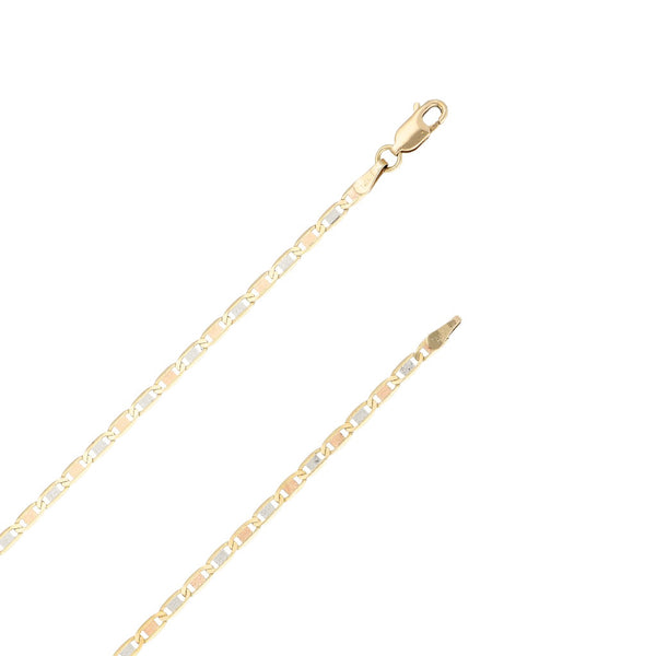 Collar eslabón nudo marino en oro tres tonos 14 kilates.