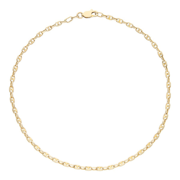 Pulsera eslabón combinado en oro amarillo 14 kilates.