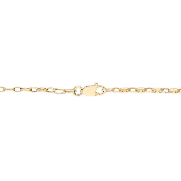 Pulsera eslabón combinado en oro amarillo 14 kilates.