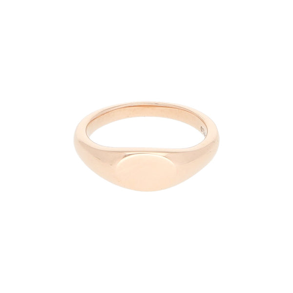 Anillo tipo sello firma Tiffany & Co. en oro rosa 18 kilates.