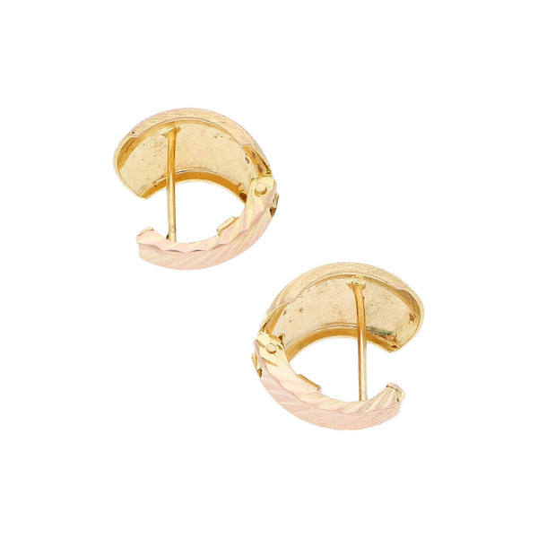 Arracadas facetadas en oro amarillo 14 kilates.