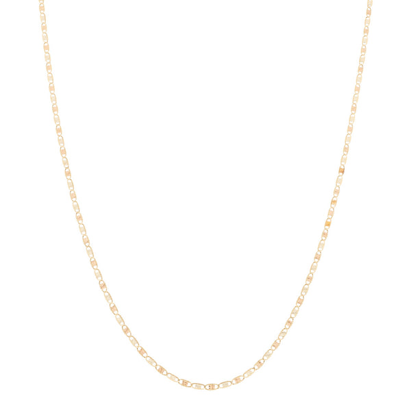 Collar eslabón nudo marino en oro tres tonos 14 kilates.