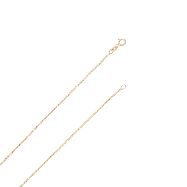 Collar eslabón cruzado en oro amarillo 14 kilates.
