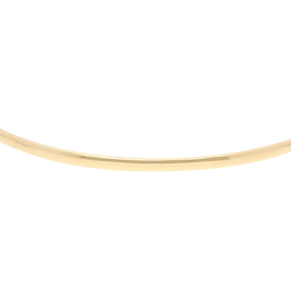 Pulsera de arillo lisa en oro amarillo 14 kilates.
