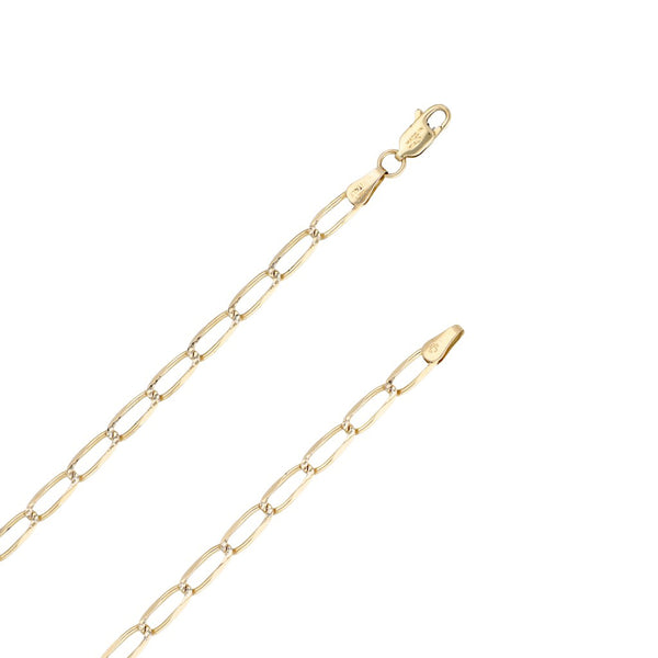 Collar eslabón encontrado platinado en oro amarillo 14 kilates.