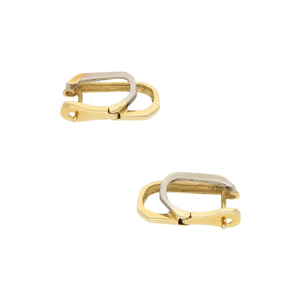 Arracadas diseño especial en oro dos tonos 14 kilates.
