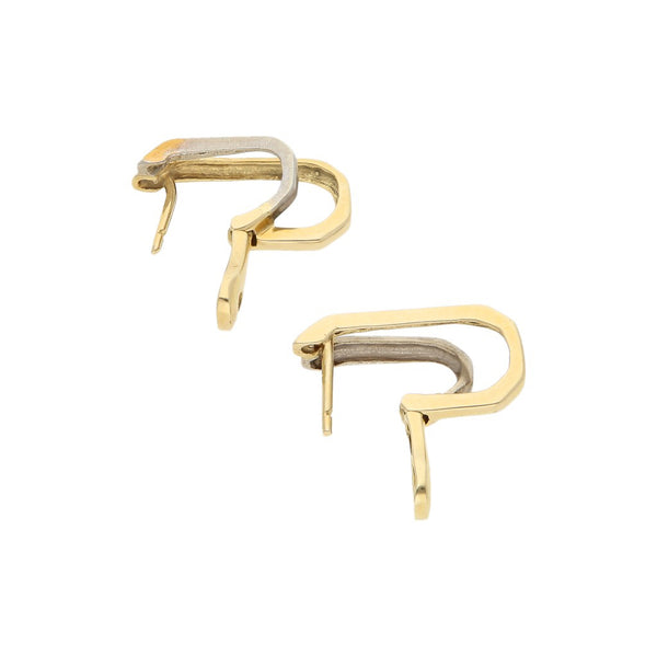 Arracadas diseño especial en oro dos tonos 14 kilates.