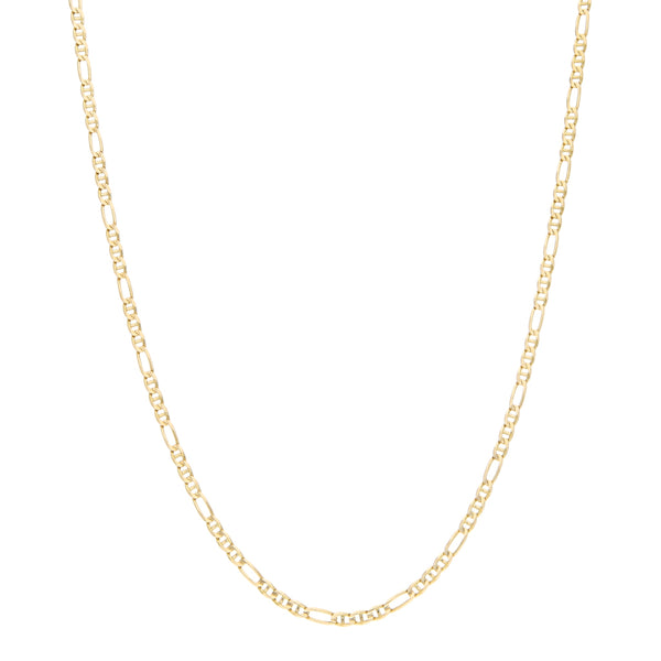 Collar eslabón combinado en oro amarillo 14 kilates.