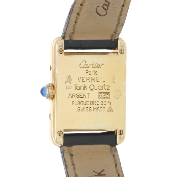 Reloj Cartier para dama modelo Tank Quartz.