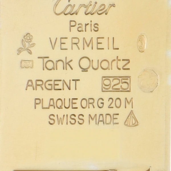 Reloj Cartier para dama modelo Tank Quartz.