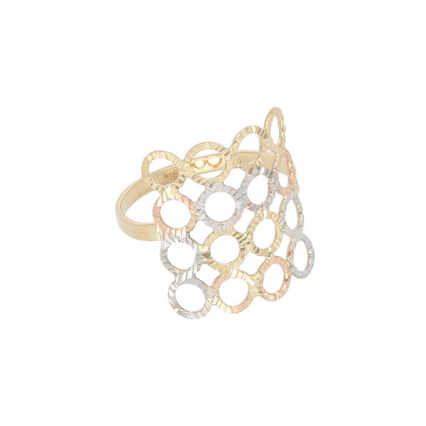 Anillo calado en oro amarillo 12 kilates.