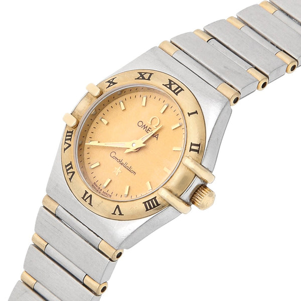 Reloj Omega para dama modelo Constellation vistas en oro amarillo 18 kilates.