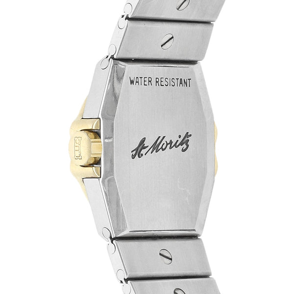 Reloj Chopard para dama modelo St. Moritz vistas en oro amarillo 18 kilates.